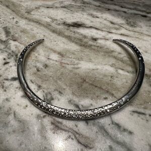 Elegant Silver Crystal Choker